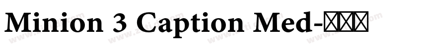 Minion 3 Caption Med字体转换 Minion 3 Caption Med字体转换
